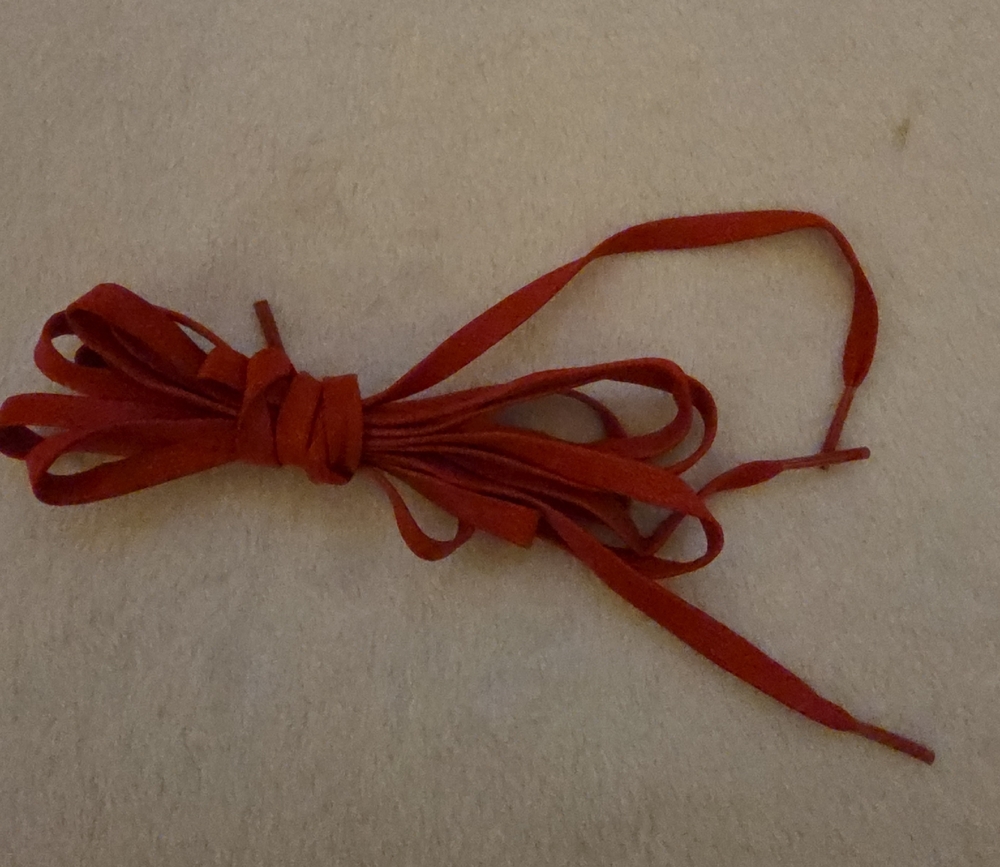 Chic Red Suede Leather Like Shoelaces